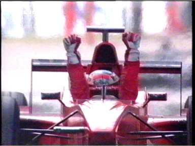 Schumacher after his victory